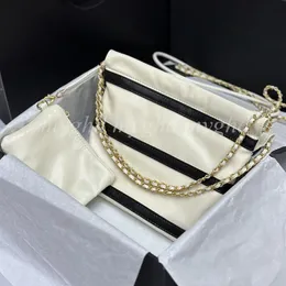 Frauen Umhängetaschen kleine Größe 22 cm Ketten Handtaschenstreifenstile Verbundtasche 27319
