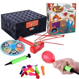 Jogos de festa Crafts Fun Hammer Balloon Blast Box Game for Children Great Creative Spin Masters Antistress Party Festa Prank Funny Educational Toys T240513