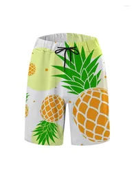 Herr shorts havet hawaiian stil strand sommar utomhus semester mode slacks pool aktivitet komfort 3d frukttryck