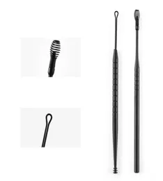 Nagelkunst -Kits 5pcs Ohrschaufel Doppelköpfiges rotierendes Double Pick Spoon Reiniger Werkzeug Reiniger für Erwachsene Black9613552