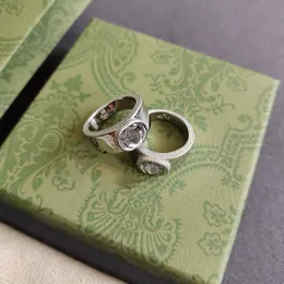 Изысканный модный серебряный обручальный колец Classic Designer Letter Ring Bague Bijoux для мужчин Женщины любители вечеринки.
