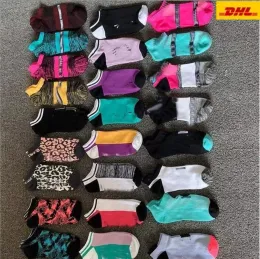 DHL Black Socks Adult Cotton Short Ankle Socks Sport Basket Basket Soccer Teenagers Cheerleader New Sytle Girls Women Sock med taggar