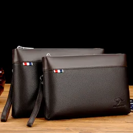 Novo bolsa de embreagem masculina confortável e texturizada, fabricante de carteira masculina em bolsa de envelope de estoque, bolsa de cartas por atacado