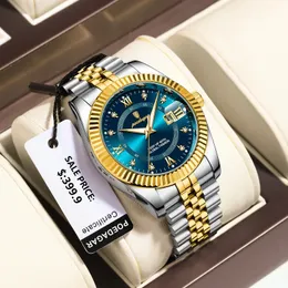 Poedagar Luxury Sport Wrist Watch for man for proofof luminous luminous date men Quartzステンレス鋼メンズ時計男性Reojbox 240515