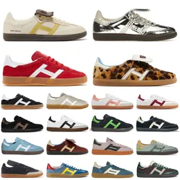 Sneakers Running Shoes Wales Bonner Shoes Leopard Print Casual Style Shoes 2024 New Clay Strata Cloud White Core Black Collegiate Green Gum Grey Toe Silver Green 36-45