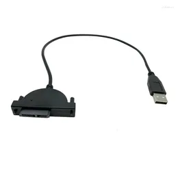 Bilgisayar Kabloları USB2.0 ila 7 6 Pin Mini SATA 13pin Dizüstü Dizüstü Bilgisayar CD/DVD ROM Slimline Drive Dönüştürücü için