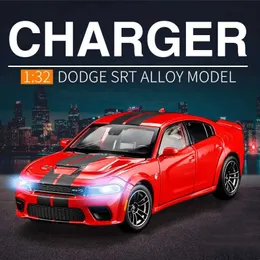 Diecast Model Cars 1 32 Dodge Charger SRT Hellcat Sport Alloy Car Model Diecasts Toy Muscle Car Model Simulation Collection Toy Gifts