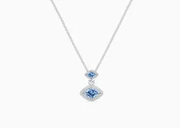 Efektowny anielski 2020 Blue Fashion Naszyjnik Lekka Nowa kwadratowa kryształ dekorowane kryształowe kobiety romantyczna biżuteria prezent Y834338832