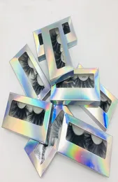 UPSMN Série inteira 3D Real Mink Lashes Priavte Label New Long Eyelashes Popular 25 mm 27mm cílios com o holográfico PAC2505511