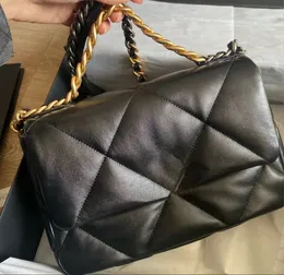 Läderväska designer väska kvinnors väska kedja mjuk fårskinn väska axel väska mode handväska 26 cm