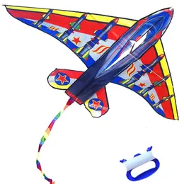 Ankunft im Freien Spaß Sport 63 -Zoll -Flugzeug Drachen Kite mit Griff und Linie für Kinder Good Flying 240430