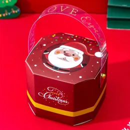 Geschenkwick -Weihnachtspapierboxen Packaging Candy Pralinen Kekse Santa Claus Snowman Elk Festival Home Supplies