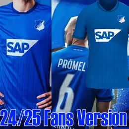 24 25 TSG 1899 Hoffenheim piłka nożna fanów Wersja Kramaric Beier 2024 2025 Promel Weghorst Men Kits Kids Koszulki piłkarskie