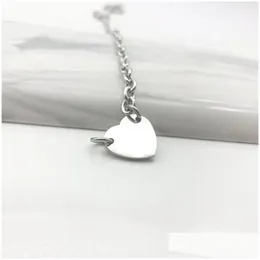 Chain Heart Bracelets Women Round Stainless Steel Fashion On Hand Couple Jewelry Gift For Girlfriend Christmas Valentine Day Accessori Dhqun