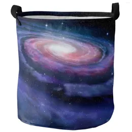 أكياس الغسيل Starry Sky Dirty Basket Round Round Home Home Organizer Clothing Children Toy Storage