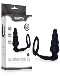 Lovetoy Cockring Plug Anal Beads Assgasm Silicone Cock Ring Butt Plug Men for Men Erotic Sex Plug 174026492329