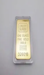 Crédito não magnético suisse lingot 1oz barra de ouro barra de ouro suíço Presente de moeda 50 x 28 mm com diferentes laser em série Numbe4495216