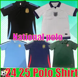 24 25 Argentina Soccer Polo Shirt Jerseys Messis England Bellingham Portugal Ronaldo Men Polo Shirts 2024 2025 Football T Shirt Specialversion