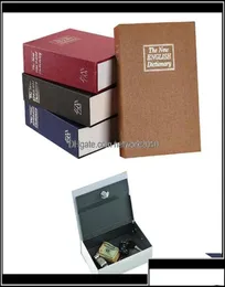 Scatole di stoccaggio Bins Home Organizzazione HomeKee Garden Book Bank Creative Creative English Dictionary With Lock Safe Deposit Mini7626855
