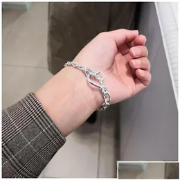 Urok bransolety Charm Bracelets Nowy masywny łańcuch nieskończoności Bransoletka Bransoletka Kobiet Girl Biżuter