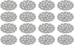 50 peças Rhinestone enfeites de prata de prata de jóias de jóias de jóias Button Button Acessório para jóias DIY Fazendo Wedd1439415