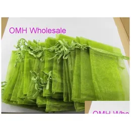 أكياس المجوهرات أكياس أكياس المجوهرات أكياس OMH Wholesale100pcs 7x9cm 25 ملون مختلط لطيف الصينية Voile عيد الميلاد / الزفاف حقيبة أو Dhaqj