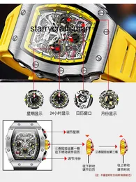 Zegarki wielofunkcyjne zegarki mechaniczne automatyczne luksusowe Milles zegarki autentyczne męskie zegarek do wina puste z pełnym automatycznym zegarkiem mens lgui6 rmrm