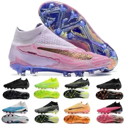 aaadesignerシューズサッカーファントムGXファントムGT2エリートDF FG Blaze Limited Edition Baltic Blue Pink Anti-Clog Blast Fusion Volt Football Boot