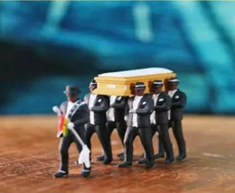 164 High Simulation Plastic Ghana Funeral Coffin Dancing Pallbearer Team Model Exquisite Workmanship Action Figur Bildekor240S9077550