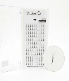 Seashine 5d långa rötter 5d Russian Volume Lashes 5d Premade Fans 5 Plants Eyelash Extension Anpassa Box Silk Soft Natural Long6345746