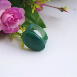 Rings 2023 Natural green longan agate handcarved agate oval ring surface Ring ringWomen's Ring Designer Jewelry Pearl Gold Accessories