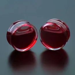 Tunnel Swanjo 1Pair Red Flüssigblut Ohrmessgeräte Acrylohrstöpsel Ohrringe Messgeräte Körper Piercing Schmuck Piercing Mixe 9 Größe Promotion