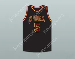 مخصصين لرجال الشباب/الأطفال باولو بانشيرو 5 O'DEA High School Fighting Irish Black Basketball Jersey 1 Top Top Sitched S-6XL