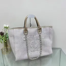 Large capacity Pearl beach Tote bag Fashion handbag chain shoulder bag 49*31*19 factory direct sales