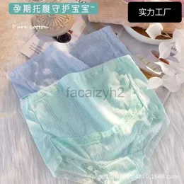 Roupa íntima feminina grávida feita de algodão puro, com cintura alta e respirabilidade ajustável nos estágios iniciais, médios e tardios da gravidez
