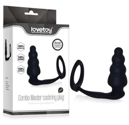 Lovetoy Cockring Plug Anal Beads Assgasm Silicone Cock Ring Butt Plug Men for Men Erotic Sex Plug 174028201874