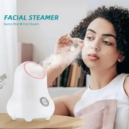 Face Steamer Fog Compress Steamer Nano Mist Heating Sprayer Moisturizing Humidifier Home Care SPA Machine 240514