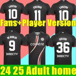 New River Plate Trzecia koszulka piłkarska Czarna 24 25 Czarna M Borja Lanzini Colidio Solari 2024 2025 Dorosy Kids Kit Football Shirts Fan Wersja gracza Wersja gracza