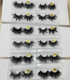25 mm long 3D mink lashes hair false eyelashes to make eyelash lengthening version by hand 10 sets 5007984