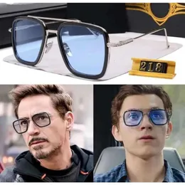 2024 선글라스 새로운 Dita 비행 006 Tony Stark Iron Style Classic Unisex Sunglasses 남성 사각형 고급 디자인 레트로 남성 여성 금속 고글 안경으로
