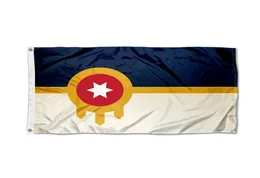 City of Tulsa Flag 3x5 Foot Banner Printing 100D polyester Indoor Outdoor Hanging Decoration Flag With Brass Grommets 7177576