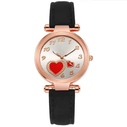 Dzieci Pink Cute Childrens Wristwatch Cartoon Pattern Quartz Watch Set for Girls Fashion Students