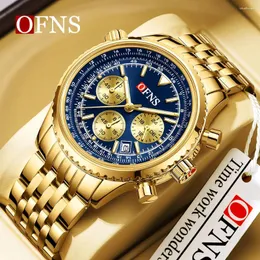 Armbandsur Sanda 5517 Men's Exclusive Quartz Watch med True Six Needle Scale Fashion Trend Calender Waterproof