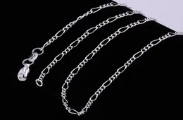 S Fine 925 Sterling Silver Necklace 2mm 1630quot Classic Curb Chain Link Italy Man Woman Necklace 15pcslot3270065