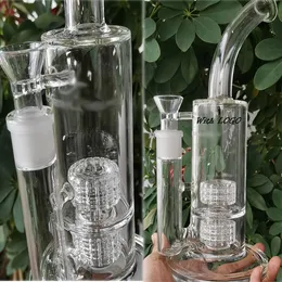 Glaswasser Bongs Shisa Stereo Matrix Perc 18 mm dickes Glasöl Dab Rigs hohe Bongs Wasserrohre Banger