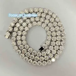 Meisidian 925 Sterling Sterling Iced Out Moissanite Diamond Tennis Collace Gioielli per maschi X0509