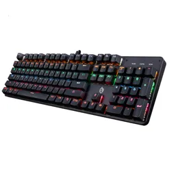 HJK901 RGB Mekaniskt tangentbord Mekanisk USB 104Key Portable Keyboard för datorspelare DDMY3C