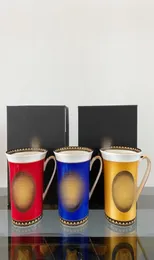 Lüks klasik el boyalı tabela kupaları kahve fincanı teeçil yüksek lisanslı kemik çin, aile dostu ev 5767201 için hediye kutusu ambalajı ile