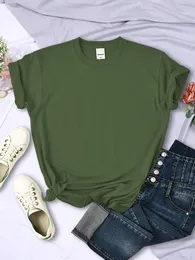 Solid Color Женщины T Рубашки удобная летняя футболка Allmatch MultyColor Streetwear Lose Hip Hop с коротким рукавом для женского 240506