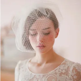 Brautschleier weiß roter schwarzer Gesicht Schleier mit Clip Vail Net Birdcage Charming Fascinators für Hochzeiten Hüte Velo Novia
